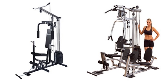 Costway Home Gym Weight Training Machine vs Powerline Home Gym with Leg Press
